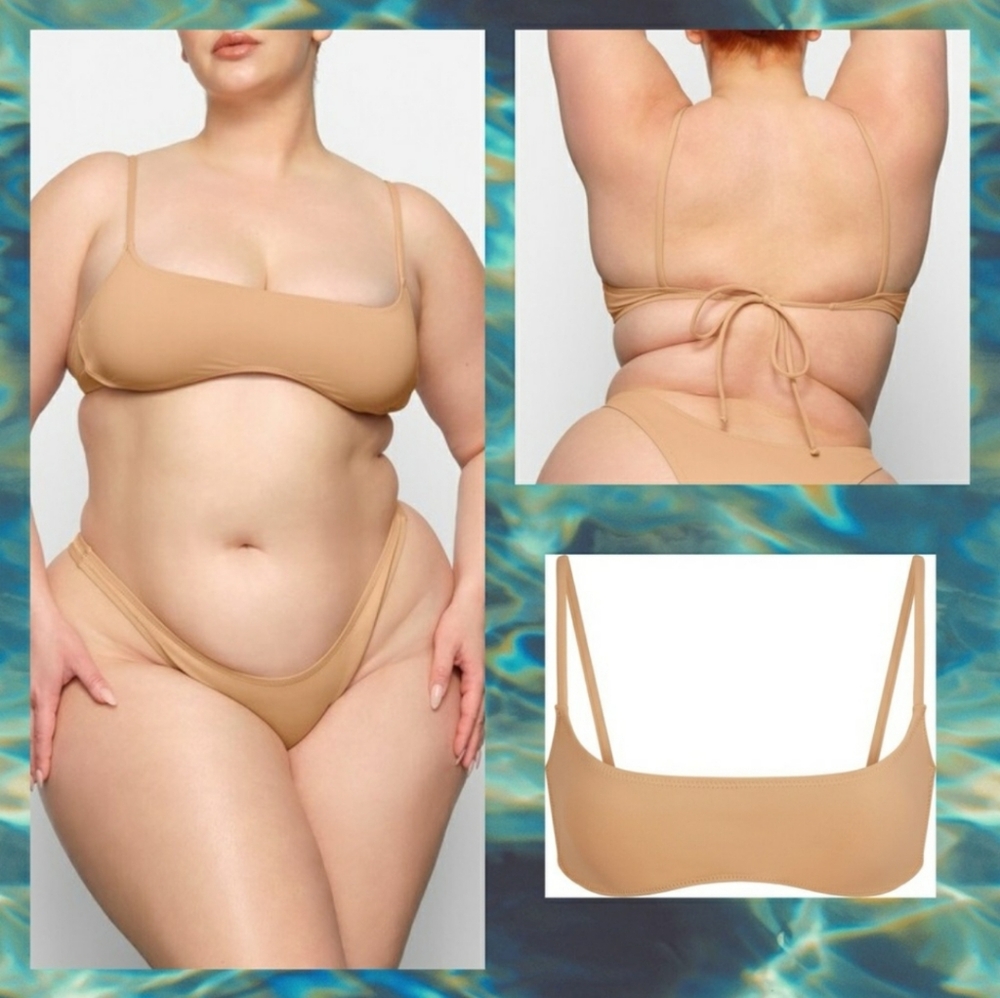 SKIMS 2X bikini swim top ochre
